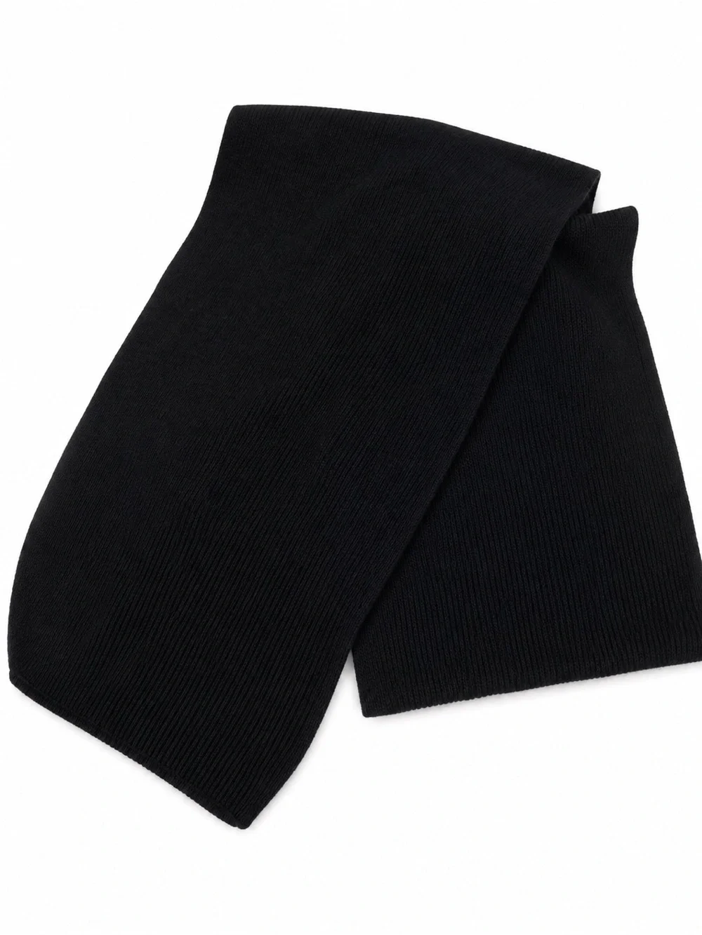 Kenneth Cole New York Black Wool Cashmere Knit Scarf 70% Wool 30% Cashmere $98